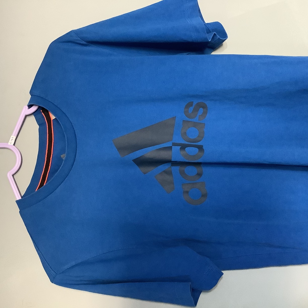 Adidas Spellout Crew Neck T Shirt - Size XS - Royal Blue - P2P 16โ - Picture 7 of 7